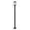 Z-Lite Nuri 1 Light Outdoor Post Mounted Fixture, Black & Clear 596PHMS-536P-BK - alternate 1